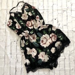 NEW Sexy Floral Lace Romper